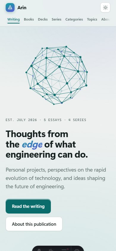 The home page on a phone.