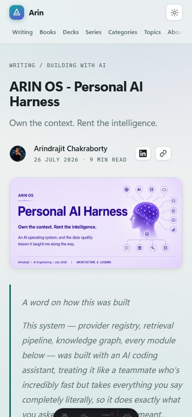 An article on a phone.