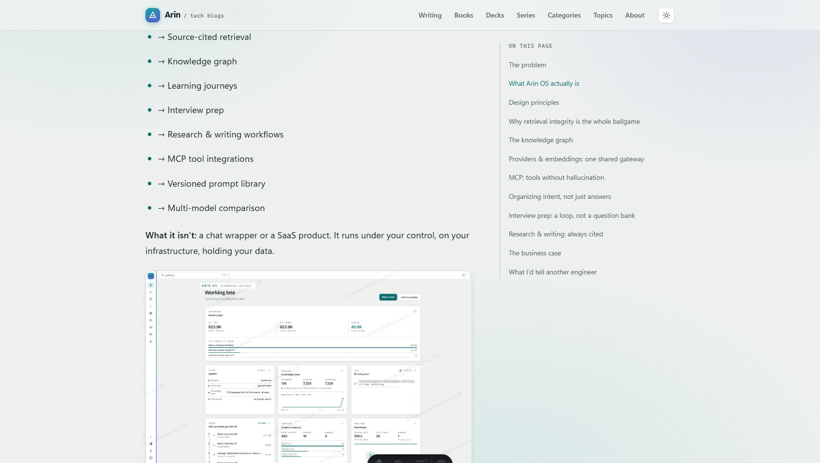 The contents rail on a wide screen, tracking position through a long article.